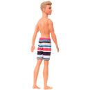 Barbie Ken Beach Doll Wearing Striped Swimsuit, for Kids 3 to 7 Years Old