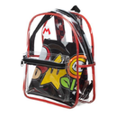 Super Mario Transparent Backpack Clear 16" School Bag