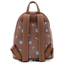 Loungefly Disney Fox and Hound Brown Mini Faux Leather Backpack with Pockets