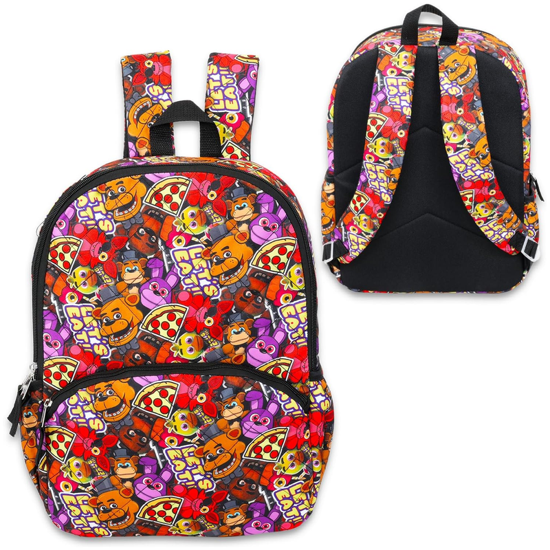 Five Nights At Freddys 16" Backpack with All Over Print with Front Pocket