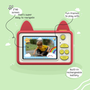 Kidamento Kids Digital Camera & Video Camcorder, Soft BPA-Free Silicone Casing, 32GB Memory Card - Model C - Akito The Fox