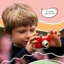 Kidamento Kids Digital Camera & Video Camcorder, Soft BPA-Free Silicone Casing, 32GB Memory Card - Model C - Akito The Fox