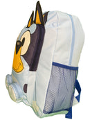 3D Bluey Nylon Blue Kids 16" School Backpack for Girls and Boys ages 3+