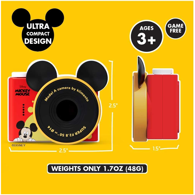 Mickey Mouse Mini Kids Digital Camera & Video Camcorder for Ages 3-5 12MP, 32 GB