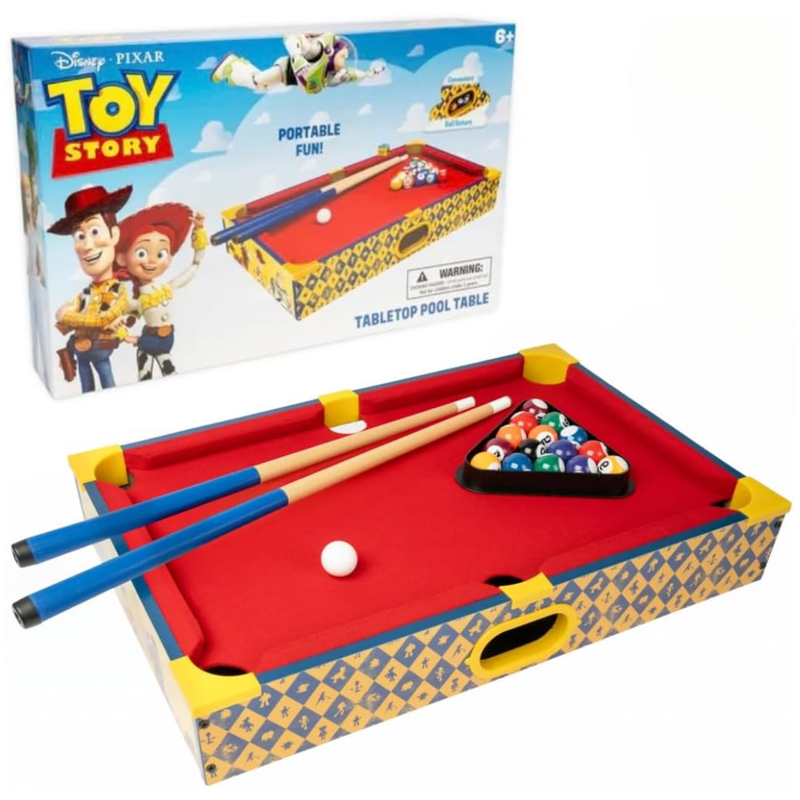 Disney Pixar Toy Story Wooden Tabletop Pool Table, Kids 6+