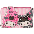 Loungefly Sanrio My Melody and Kuromi Zip Around Wallet, Pink and Black