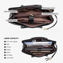 LOVEVOOK Laptop Tote Bag for Women 15.6 Inch Waterproof Leather Computer Bags Business Office Work Briefcase Black