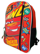 Disney Cars Lightning Mcqueen 16" Red Nylon School Backpack for Kids, with a front Pocket