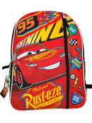 Disney Cars Lightning Mcqueen 16" Red Nylon School Backpack for Kids, with a front Pocket