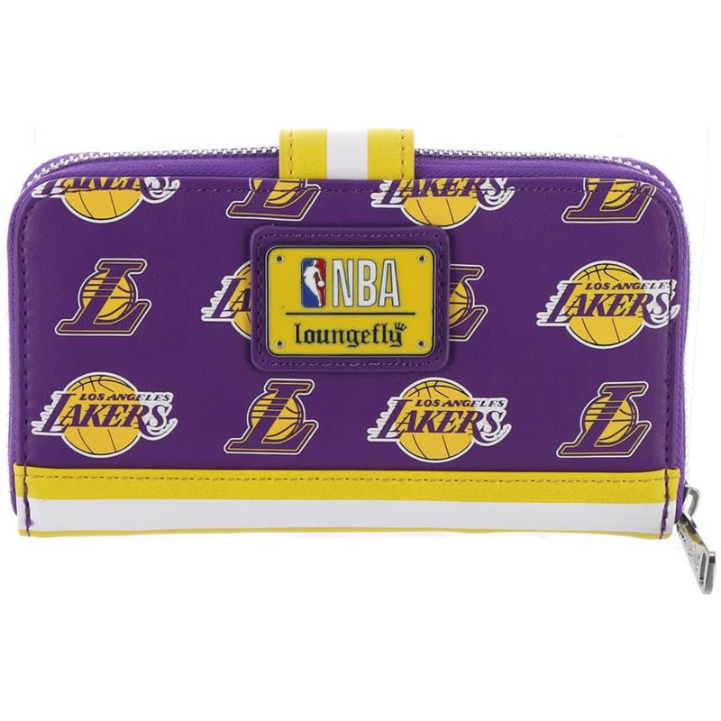 Loungefly NBA: Los Angeles Lakers Logo Snap Wallet, Purple & Yellow