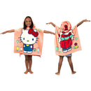 Sanrio Hello Kitty Kids Super Soft Bath/Pool/Beach Soft Cotton Terry Hooded Towel Wrap, 24 in x 44 in