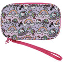 Bioworld Hello Kitty Flying Saucer Print 4" Pink & Purple Tech Cable Organizer Travel Case