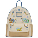 Loungefly Pokémon Beige and Blue Mini Backpack with Flowers