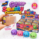 Fun Storm Viral Mystery Squishy Dumpling with Glitter 3.3" Stress Relief Fidget Sensory Toy for Kids Age 3+