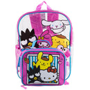Fast Forward Sanrio Hello Kitty & Friends Transparent Pink Backpack with a Detachable Lunch Kit, for Girls
