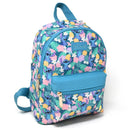 Disney's Stitch Icon with Flowers Printed all over 10" Mini PU leather Backpack