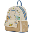 Loungefly Pokémon Beige and Blue Mini Backpack with Flowers