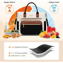 LOVEVOOK Insulated Lunch Box for Women, 13L Large Lunch Cooler Bag, Leakproof Tote with Cup Holder for Work, Picnic & College