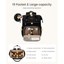 LOVEVOOK Laptop Backpack for Women with Giant Tumbler Holder Pocket, Waterproof Travel Computer Laptop Bag, Black