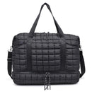 Globetrotter Quilted Nylon Puffer Travel Weekender Black
