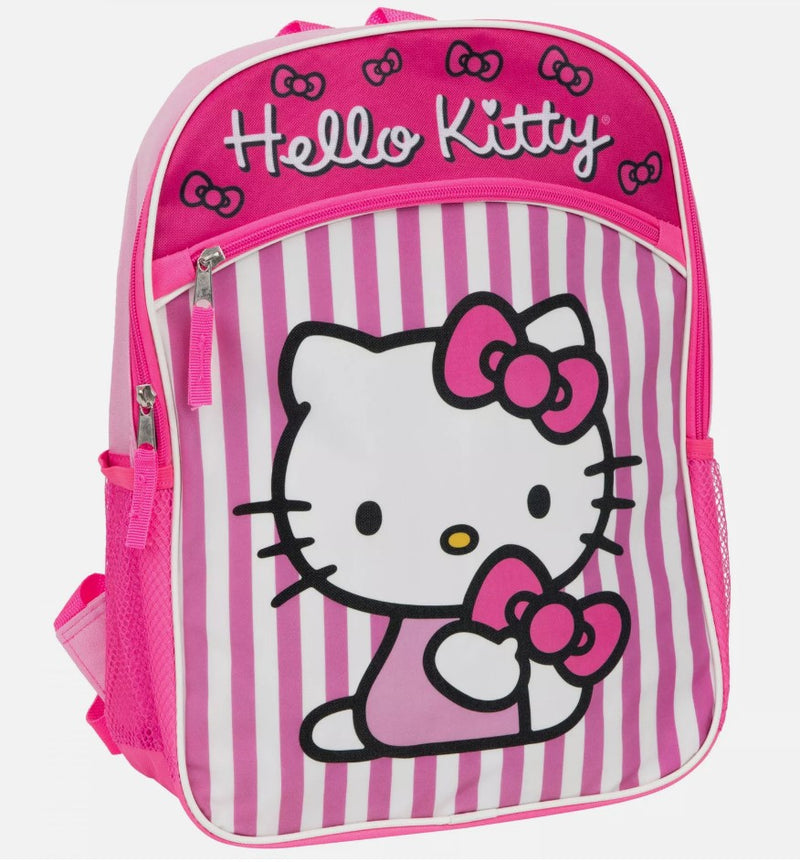 Fast Forward Hello Kitty 16" Backpack with Molded Front Pocket and Printed Straps for Girls 3+