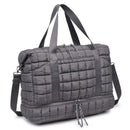 Globetrotter Quilted Nylon Puffer Travel Weekender Carbon