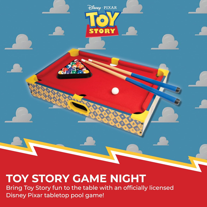 Disney Pixar Toy Story Wooden Tabletop Pool Table, Kids 6+