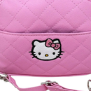 Pink Nylon Hello Kitty Quilted Crossbody Bag for Girls, Adjustable Strap