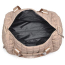 Ty Quilted Puffer Nylon Duffel Natural
