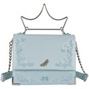 Loungefly Disney Princess Cinderella Crossbody Bag, Baby Blue and Silver Purse