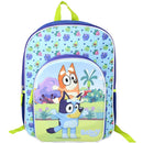 Bluey and Bingo Nylon Blue Kids 16" School Backpack for Girls and Boys ages 3+