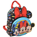 Disney Mickey, Minnie and Goofy 10" PU Leather Deluxe Black Backpack for Everyday Function