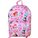 Disney Princess 16" Backpack with All Over Print, Pink Floral Design