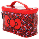 Bioworld Hello Kitty Bows Clear Plastic Printed Cosmetic Case