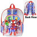 Fast Forward Spidey & Friends Transparent 16" Backpack, boys, kids