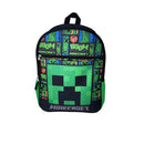 Minecraft Backpack 16" Creepers Front Pocket Boom TNT Green Boys Kids