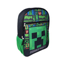 Minecraft Backpack 16" Creepers Front Pocket Boom TNT Green Boys Kids