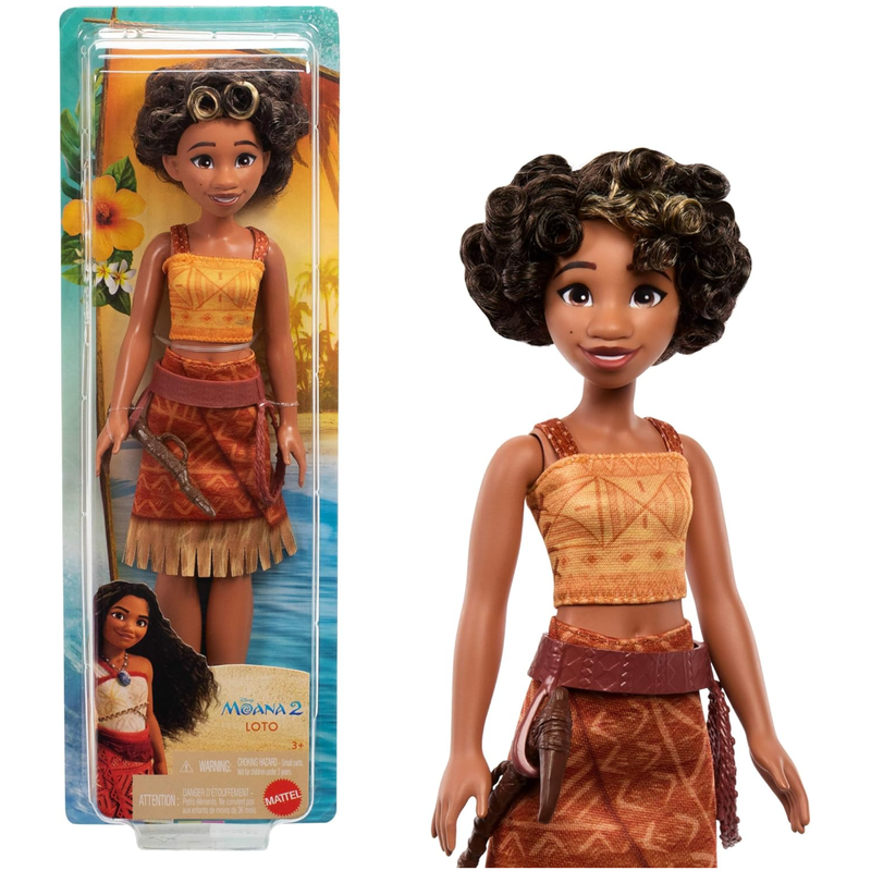 Mattel Disney Moana 2 Loto Fashion Doll with 2 Accessories, Removable Outfit with Belt & Axe