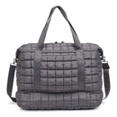 Globetrotter Quilted Nylon Puffer Travel Weekender Carbon