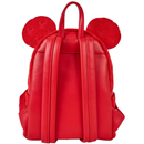 Loungefly Disney All Red Mickey Ears Burnout Mini Backpack with Mini Coin Bag