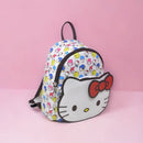 Hello Kitty and Friends 10" Faux Leather White Mini Backpack with Hello Kitty Head