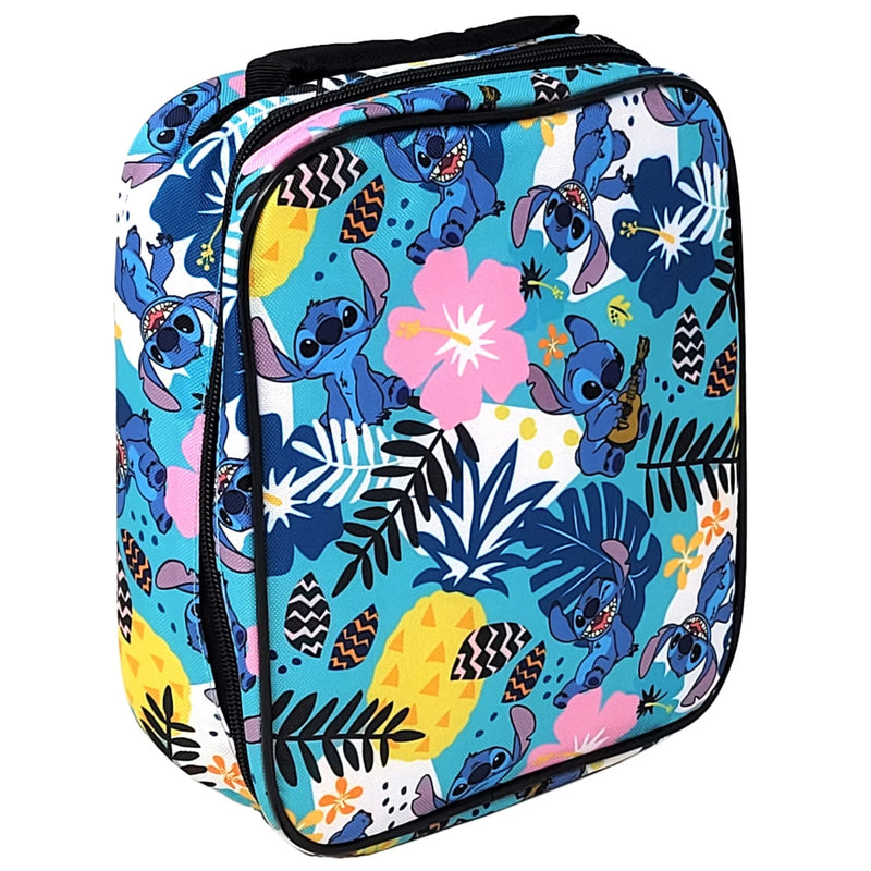 Disney Stitch all over print, bottom drop Lunch Bag for Kids age 3+, Unisex