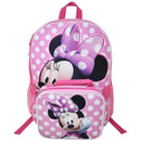 Fast Forward Kids Backpack & Lunch Bag Set –Minnie Mouse 16" Lightweight School Bookbag with Insulated Lunch Bag