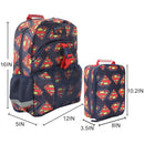 Bioworld Superman Logo All-Over Print 16" Premium Backpack & Lunch Kit Set
