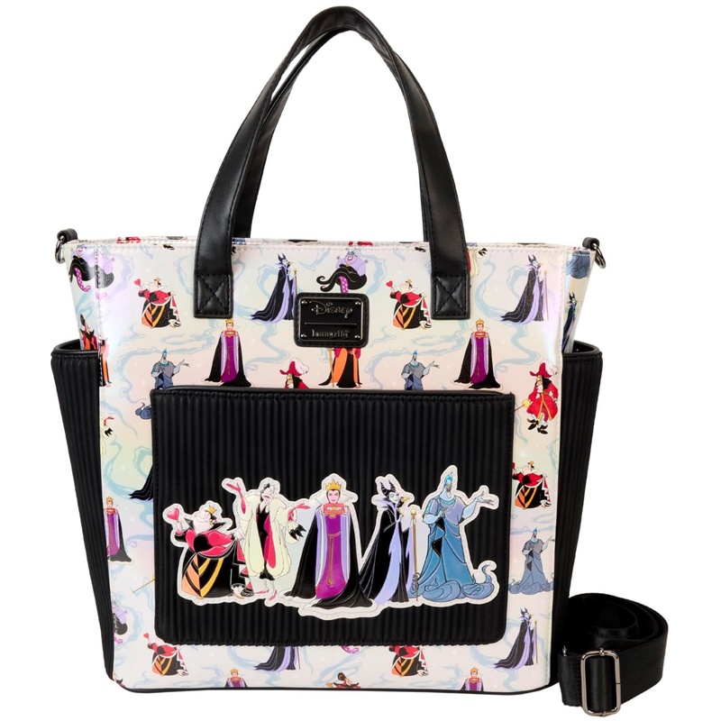 Loungefly Disney Villains AOP Convertible Backpack & Tote Bag