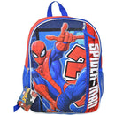 Fast Forward Spiderman 16" Kids Cartoon School Bag with Front Pocket & Side Mesh, Lightweight Travel Backpack for Boys
