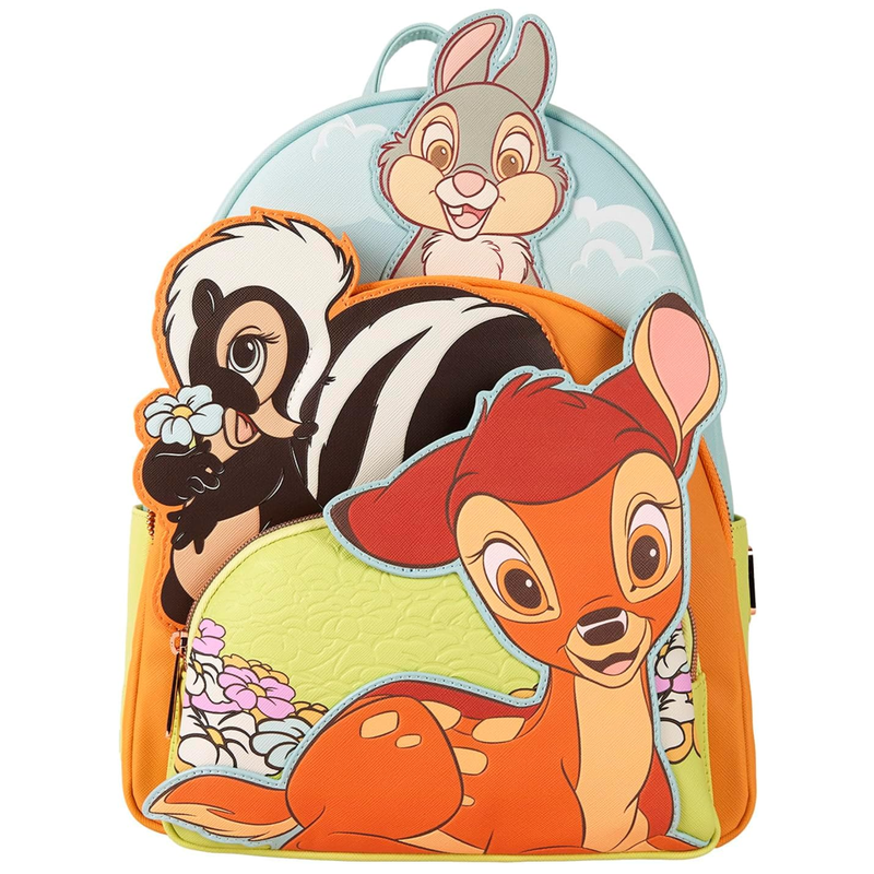 Loungefly Disney Bambi, Flower, and Thumper Triple Pocket Mini Backpack