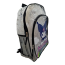 Hello Kitty 16" Kuromi Transparent Backpack with Front pocket, Black & Clear
