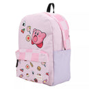 Kirby Inhaling Food 16" Pink School Bookbag with a Laptop pocket for girls