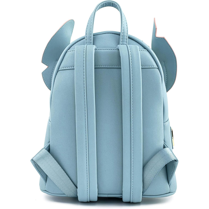 Loungefly Disney 3D Stitch Luau Blue Mini Faux Leather Shell Backpack